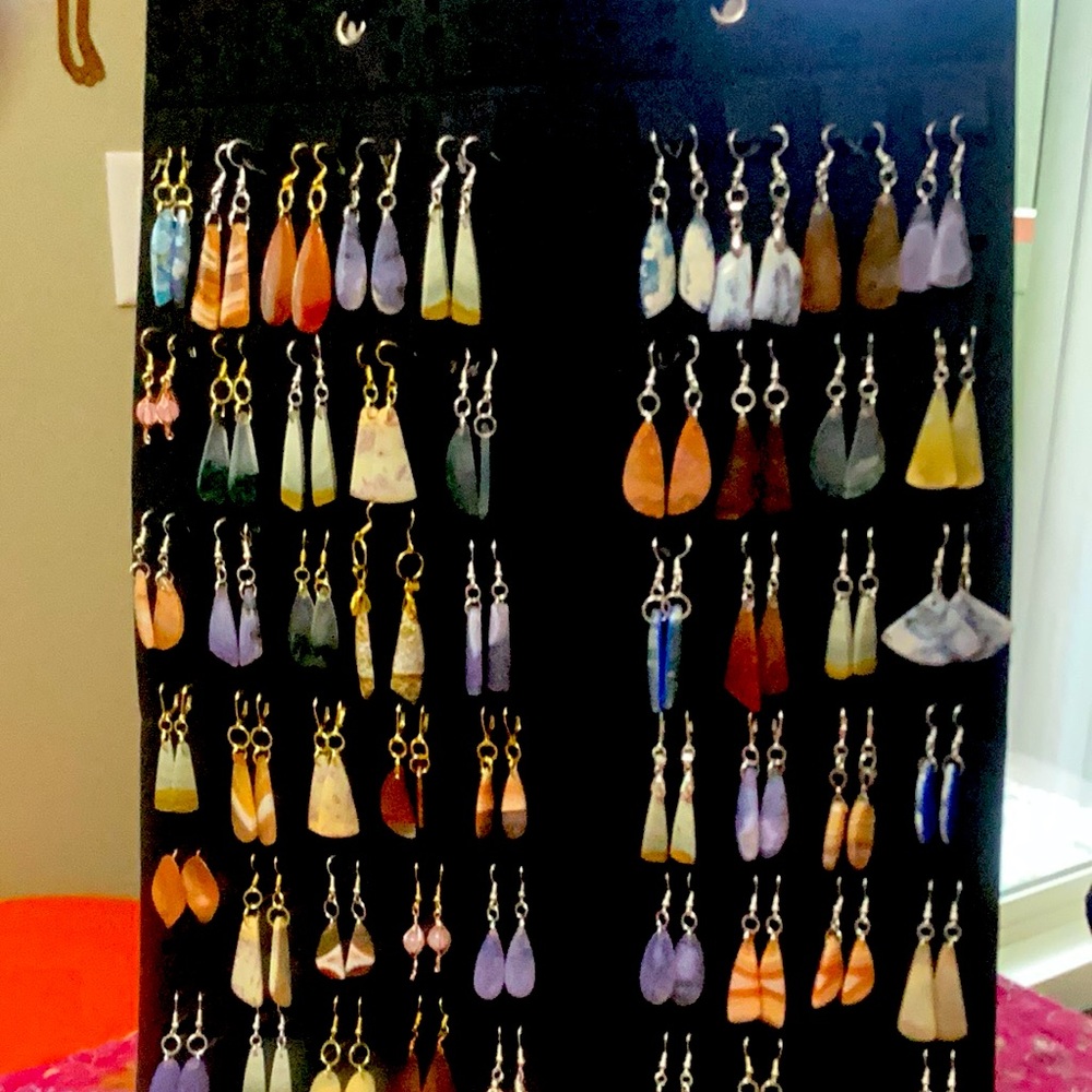 Agate earrings on sterling silver